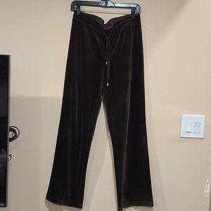 Charter Club brown velour pants size M